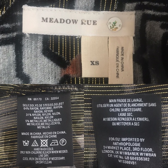 •Anthropologie• Meadow Rue Art Deco Velvet Tank - Picture 8 of 8